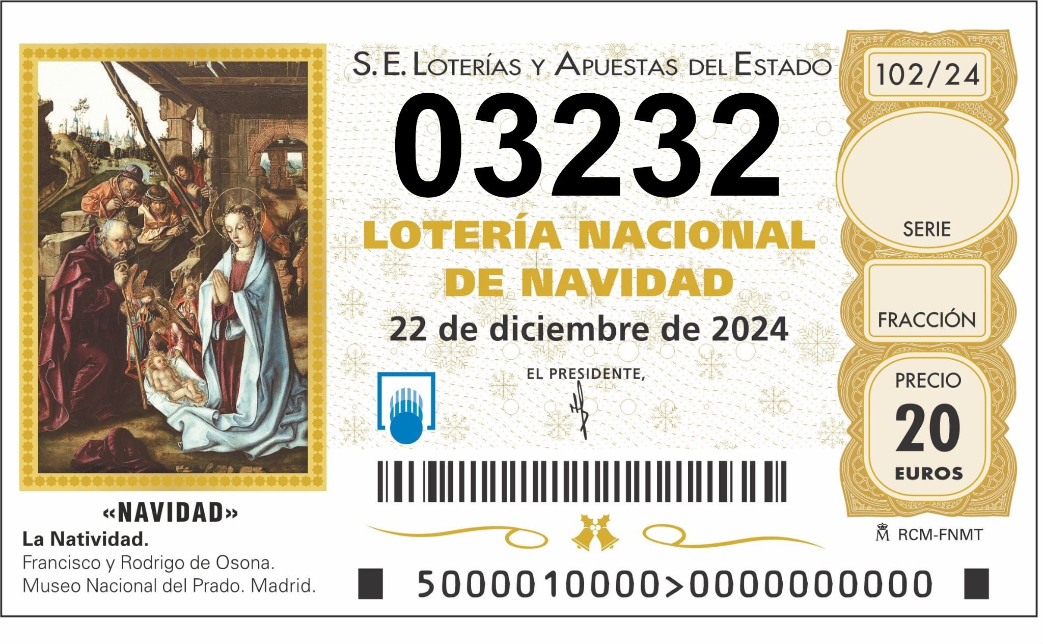 Número de Navidad 03232.